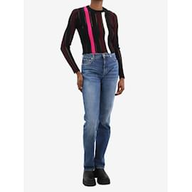 Proenza Schouler-Multicoloured striped ribbed lace top - size XS-Multiple colors
