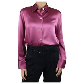 Vince Purple button-up silk shirt - size M Purple
