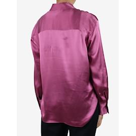 Vince-Purple button-up silk shirt - size M-Purple