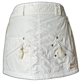 Jupe courte Christian Dior blanche Blanc