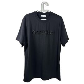 Camiseta Sandro preta de algodão M Preto