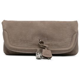 Alexander McQueen Brown Skull Envelope Clutch Brown Beige
