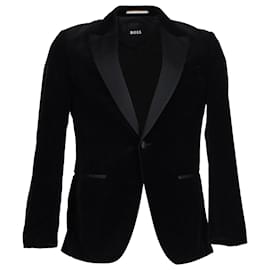 Hugo Boss-Boss Tuxedo Jacket in Black Velvet-Black