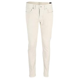 Tom Ford-Tom Ford Slim Fit Jeans aus cremefarbener Baumwolle-Weiß,Roh