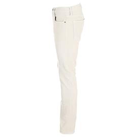 Tom Ford-Tom Ford Slim Fit Jeans in Cream Cotton-White,Cream