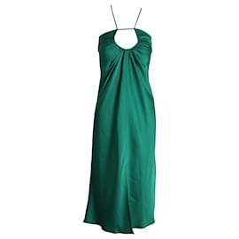 Ba&Sh-Ba&Sh Rose Bulle Midi Dress in Green Polyester-Green