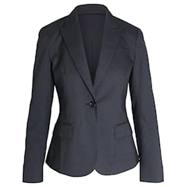Theory Single-Breasted Blazer in Black Wool Black