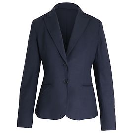 Theory Einreihiger Blazer aus marineblauer Wolle Marineblau