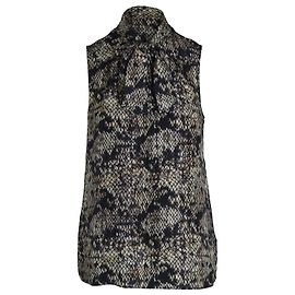 Top de renda Theory Arilia Snake em seda multicolor Outro Impressão em python