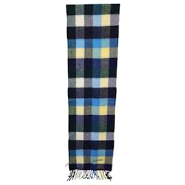 Chanel-Chanel Checked Scarf in Multicolor Wool-Multiple colors