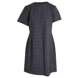 Vestido Dolman Shift em malha xadrez Theory com gola redonda em lã multicolorida Outro Impressão em python