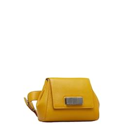 Bottega Veneta-Leather Waist Bag 631117-Yellow