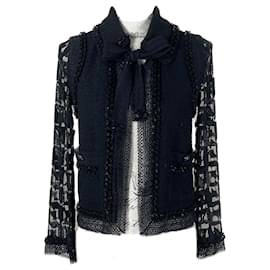 Chanel-9K$ Paris / Miami CC Heart Buttons Black Jacket-Black