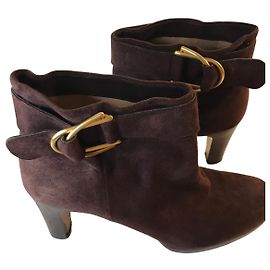 Botas de camurça e couro Avril Gau Bordeaux