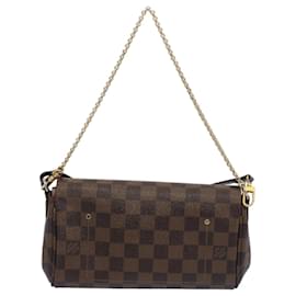 Louis Vuitton-LOUIS VUITTON Damier Ebene Favorit PM Shoulder Bag 2way N41276 LV Auth am4945-Other