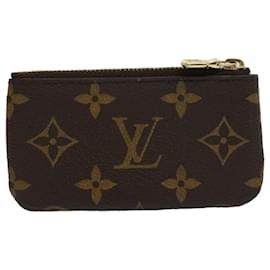 Louis Vuitton-Bolsa Moeda M LOUIS VUITTON Monograma Pochette Cles M62650 LV Auth am4950-Monograma