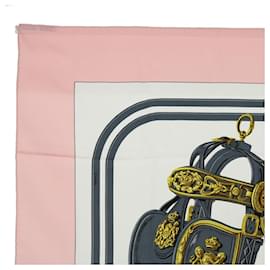 Hermès-HERMES CARRE 90 BRIDES de GALA Schal Seide Rosa Auth 51898-Pink