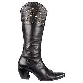 Sartore Studded Western Boots Black