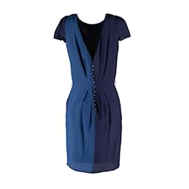 Autre Marque-Anna Molinari Silk Duo-tone Dress-Multiple colors