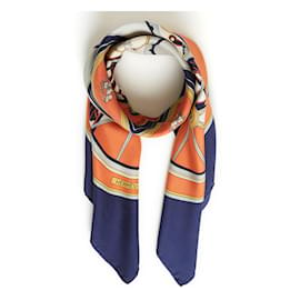 Hermès-Seiden Schals-Mehrfarben
