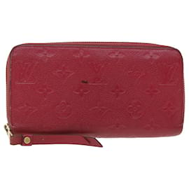 Louis Vuitton-Portafoglio LOUIS VUITTON Monogram Empreinte Zippy Portafoglio Bordeaux M60549 auth 51241-Altro