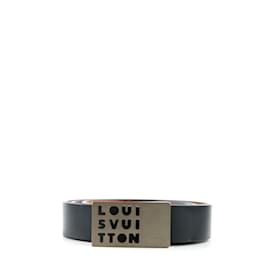 Louis Vuitton-LOUIS VUITTON Ceintures T.cm 90 Cuir-Noir