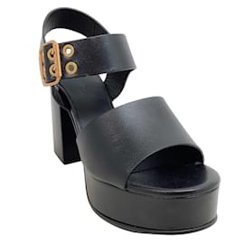 See by Chloé-See by Chloe Black Lexy High Platform Sandals-Black
