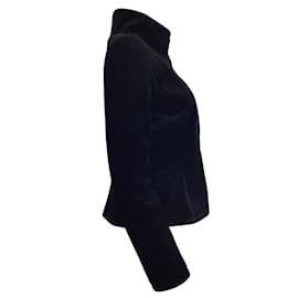 LOUIS FERAUD vintage 90s anthracite wool silk jacket blazer