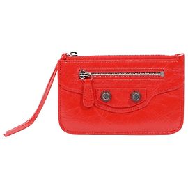 Balenciaga Le Cagole Card Holder Red Leather Red