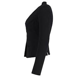Diane Von Furstenberg-Diane Von Furstenberg Fitted Blazer in Black Cotton-Black