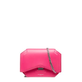 Givenchy-Givenchy Leather Bow Cut Chain Bag  Leather Crossbody Bag in Good condition-Pink