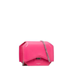 Givenchy-Givenchy Leather Bow Cut Chain Bag  Leather Crossbody Bag in Good condition-Pink