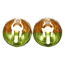 Chanel-CC Quilted Clip On Earrings-Golden