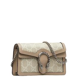 Gucci-Sac à bandoulière Dionysus en toile Super Mini GG 476432-Marron