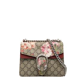 Gucci-Mini GG Supreme Blooms Dionysus Shoulder Bag 421970-Brown