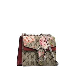 Gucci-Mini sac porté épaule GG Supreme Blooms Dionysus 421970-Marron