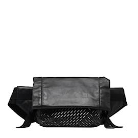 Bottega Veneta-bolsa de cinturón de cuero 578540-Negro