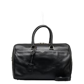 Yves Saint Laurent Sac de sport classique en cuir 322050 Noir