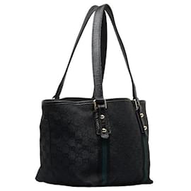 Gucci-Gucci GG Canvas Jolicoeur Tote Bag Canvas Tote Bag 137396 in Good condition-Black