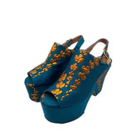 DRIES VAN NOTEN Sandalen T.EU 38.5 Stoff Blau