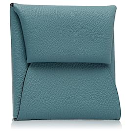 Hermès-Pochette à monnaie Hermes Bleu Evercolor Bastia-Bleu