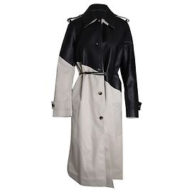 Trench bicolore di Bottega Veneta in pelle multicolor e cotone Multicolore