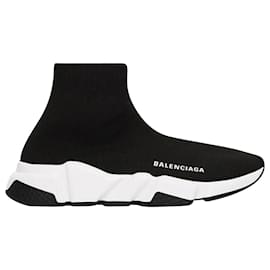 Balenciaga-Balenciaga Speed Sneakers in Black Recycled Polyester-Black