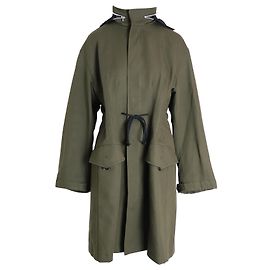 Parka con cappuccio di Bottega Veneta in cotone verde Verde