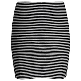 Theory-Theory Striped Knit Mini Skirt in Multicolor Viscose-Multiple colors