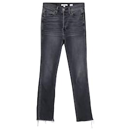 Re/Done-RE/Done-Jeans mit geradem, rohem Saum aus grauer Baumwolle-Grau