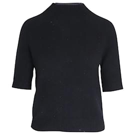 Theory-Theory Mock Neck Sweater in Black Cashmere-Black