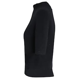 Theory-Theory Mock Neck Sweater in Black Cashmere-Black