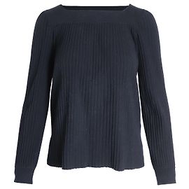 Apc BEIM.P.C. Gerippter Pullover mit Bateau-Ausschnitt aus schwarzer Viskose Schwarz