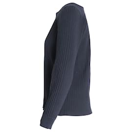Apc-BEIM.P.C. Gerippter Pullover mit Bateau-Ausschnitt aus schwarzer Viskose-Schwarz